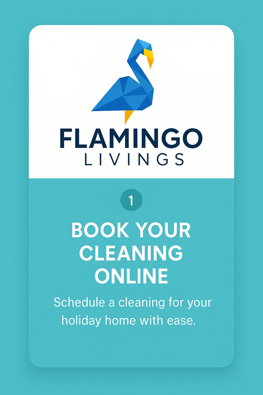 Book your cleaning online Flamingo Living online holiday home cleaning booking step